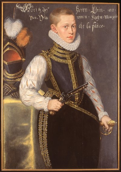Portrait of Maurice Prince of Orange by Daniël van den Queborn  